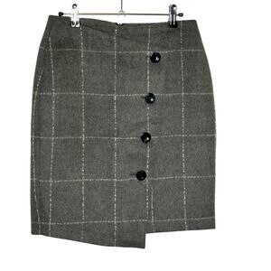 Gallery Wool Blend Gray Skirt Sz 4